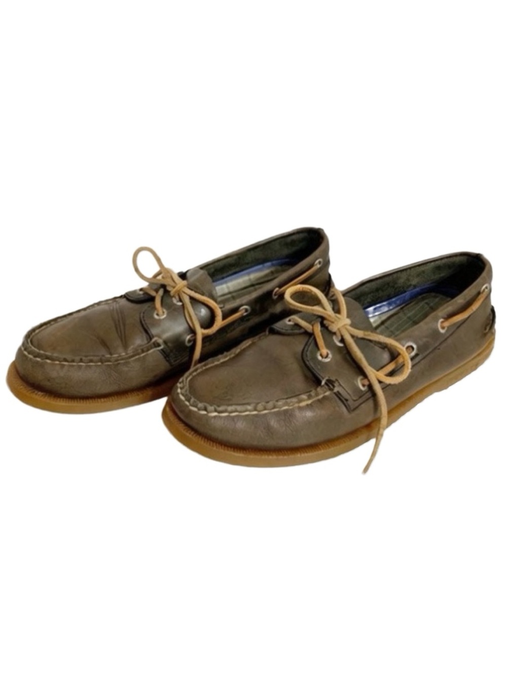 Sperry Classic Topsider Leather 2-Eye Lace Up Leather Laces Boat Shoes Brown 🟫